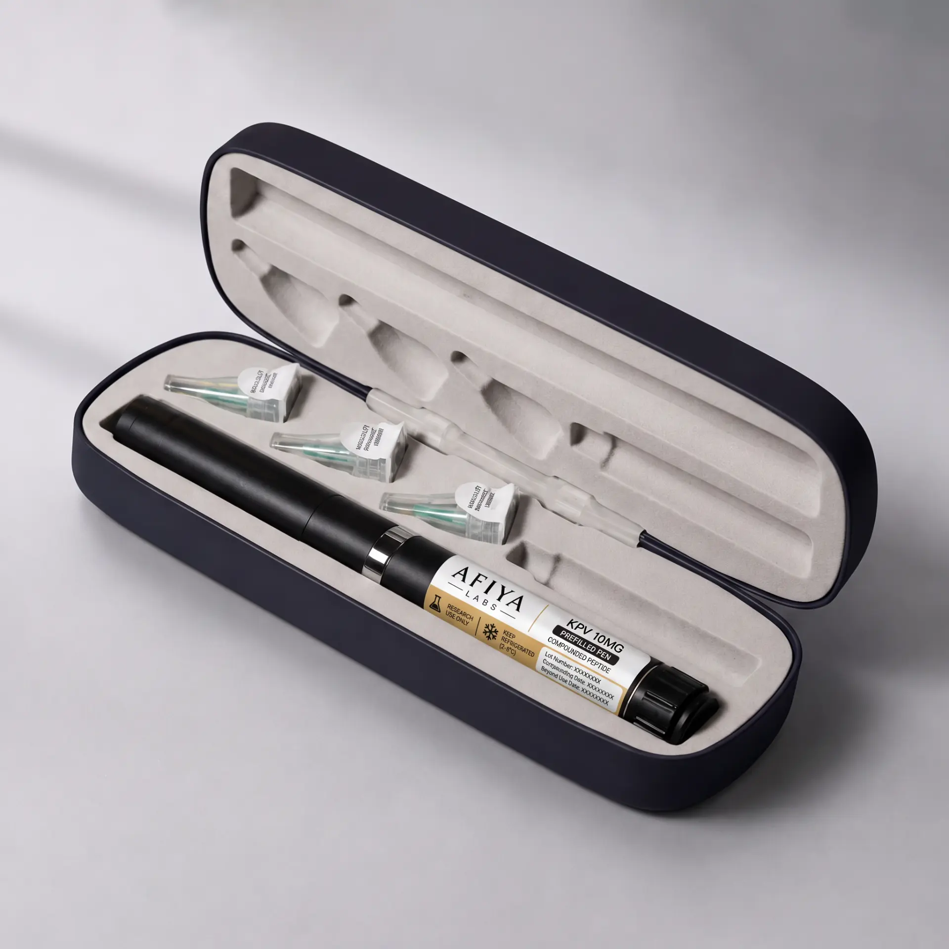 KPV 10 mg pen in its travel case