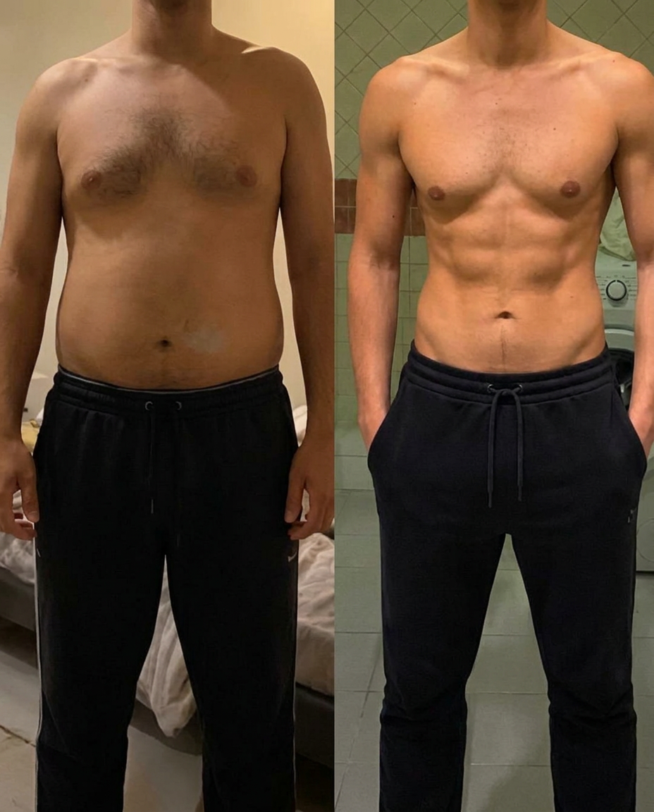 CJC-1295 + Ipamorelin customer transformation, before and after